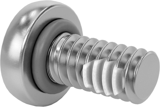 Titreşime Dayanıklı Sızdırmaz Yuvarlak Başlı Vidalar, 0-80 Diş Boyutu, 1/8" Uzunluk