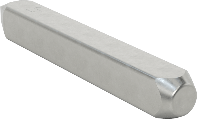 Denetim Sembolü Çelik Damga, Sembol J1, 1/8" Karakter Yüksekliği