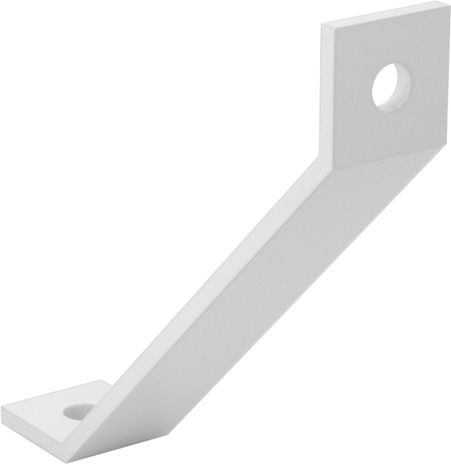Strut Kanalı Destek, Beyaz Toz Boyalı Çelik, 8" Uzunluk x 1-5/8" Uzunluk