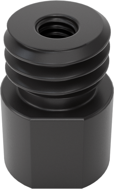 Ultra Hassas Kılavuz Vida için M2 x 0.4 mm Dış Dişli PEEK Somun — M2, 0.4 mm, Somun