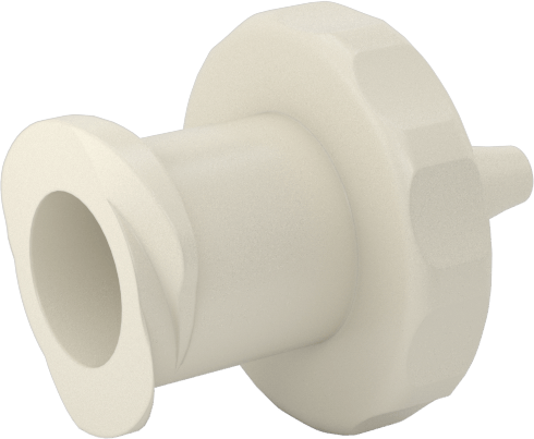 Hava ve Su için Plastik Luer Lock Tüp Bağlantısı, Naylon Soketler, 1/16" İç Çap için Tırnaklı, Beyaz, 40 PSI Maksimum