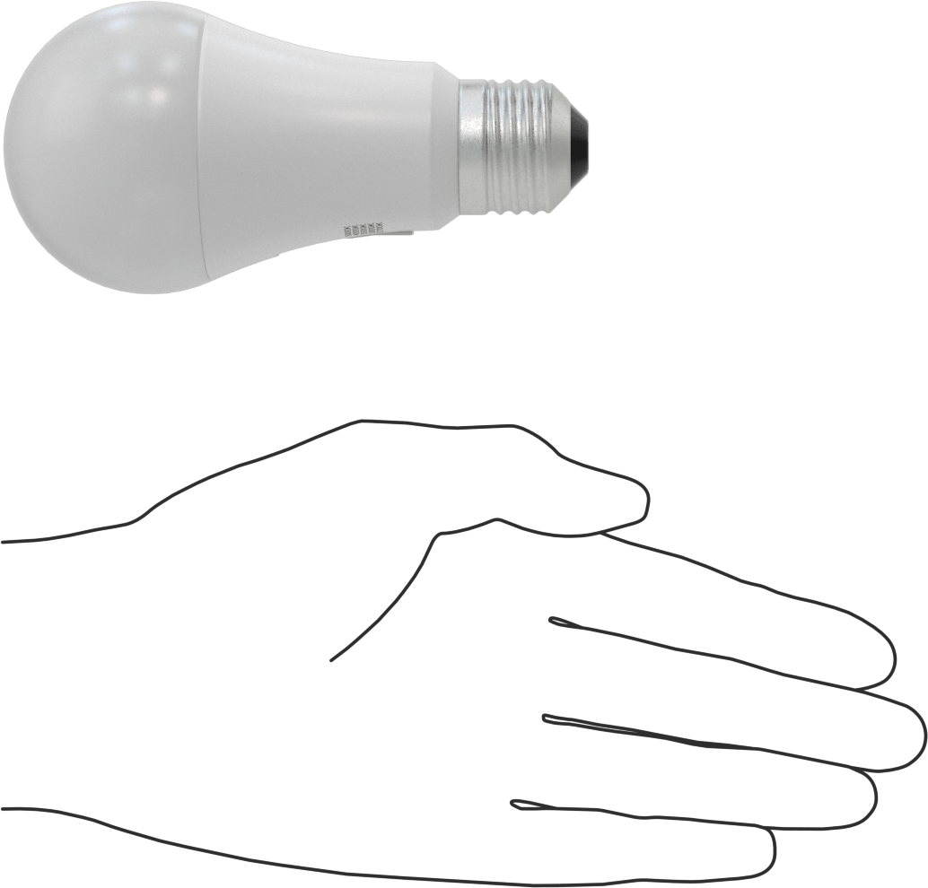 Hareket Algılayıcı Vidalı Tabanlı LED Ampul, A19, 60W Eşdeğer Akkor, 800 lümen