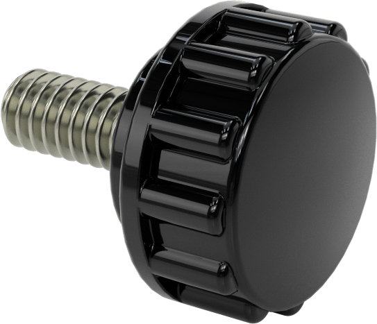 Sol Dişli Saplama Düğmesi, Plastik, 7/8" Başlık Çapı, 1/4"-20 Diş