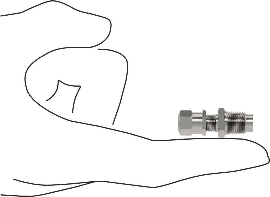 Hava Doldurma Vanası, Paslanmaz Çelik, NPT x 7/16" Uzunluğunda Schrader, 4000 PSI