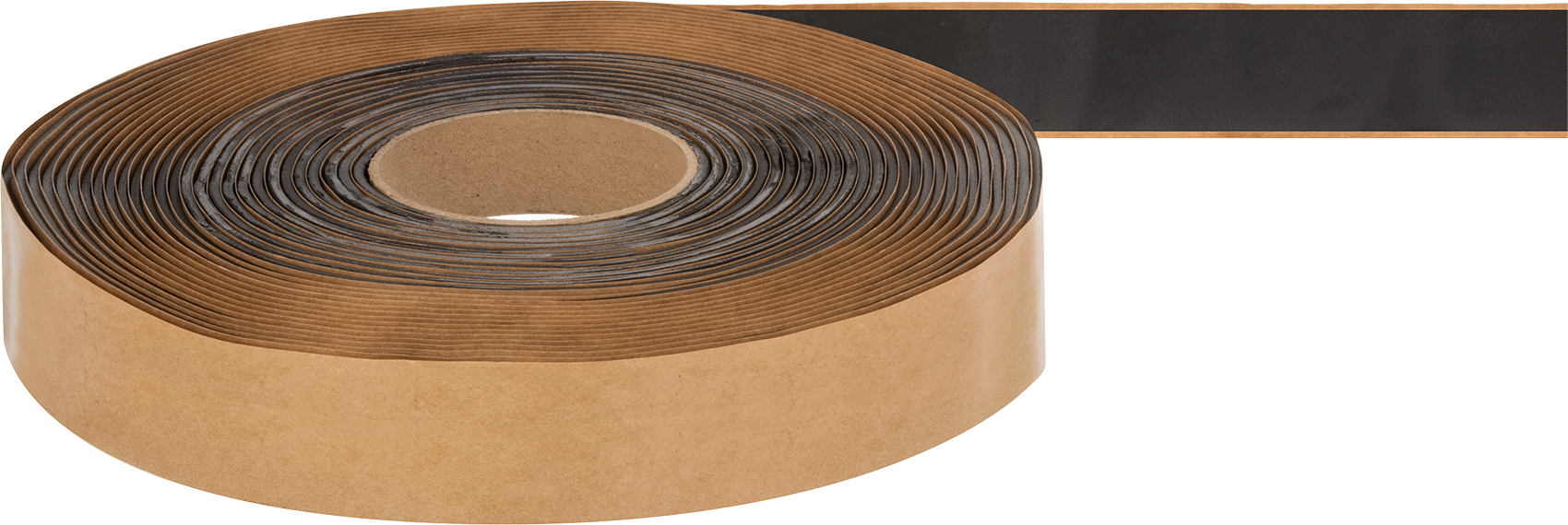 Kauçuk Sızdırmazlık Bandı, Butil Kauçuk, 1-1/2" Genişlik, 50 Fit Uzunluk — 1 1⁄2", Siyah, Butyl, Rubber