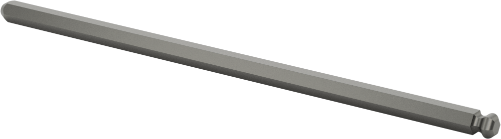 Bilyalı Uçlu Tornavida Mili, 6 mm Altıgen Ölçü, 6-3/4" Toplam Uzunluk — 6 mm, Bilye, Mil