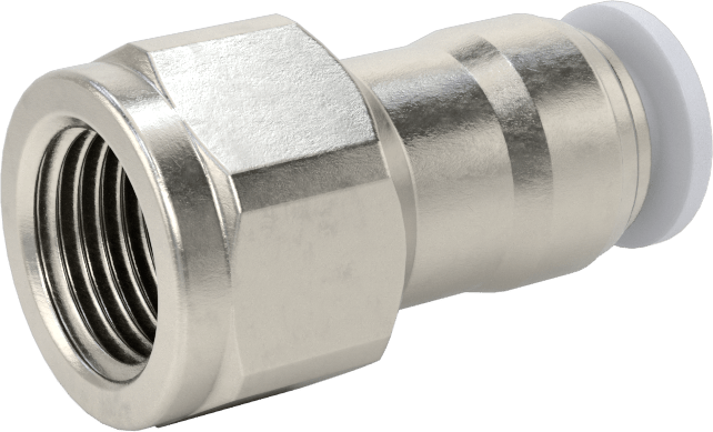Yüksek Sıcaklık Bas-Bağlan Bağlantı Elemanı, Düz Adaptör, 4 mm Boru Dış Çapı x 1/8 BSPP Dişi için