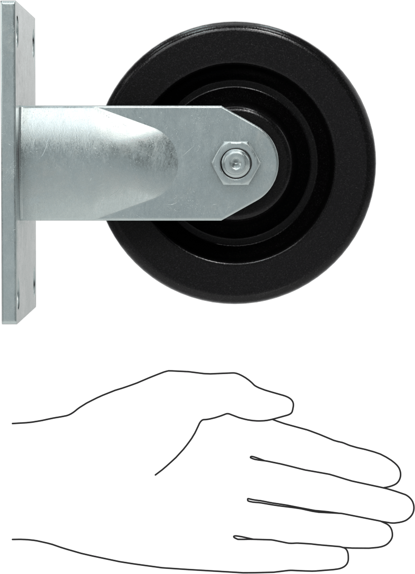 5-1/2" x 5" Plakalı Yüksek Kapasiteli Spartan Tekerlek, 5" Çapında Fenolik Tekerlekli Sert