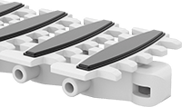 Modüler Mini Zincirli Konveyör için Pürüzlü Yüzeyli 3-1/4" Genişlik x 15' Uzunlukta Kayış