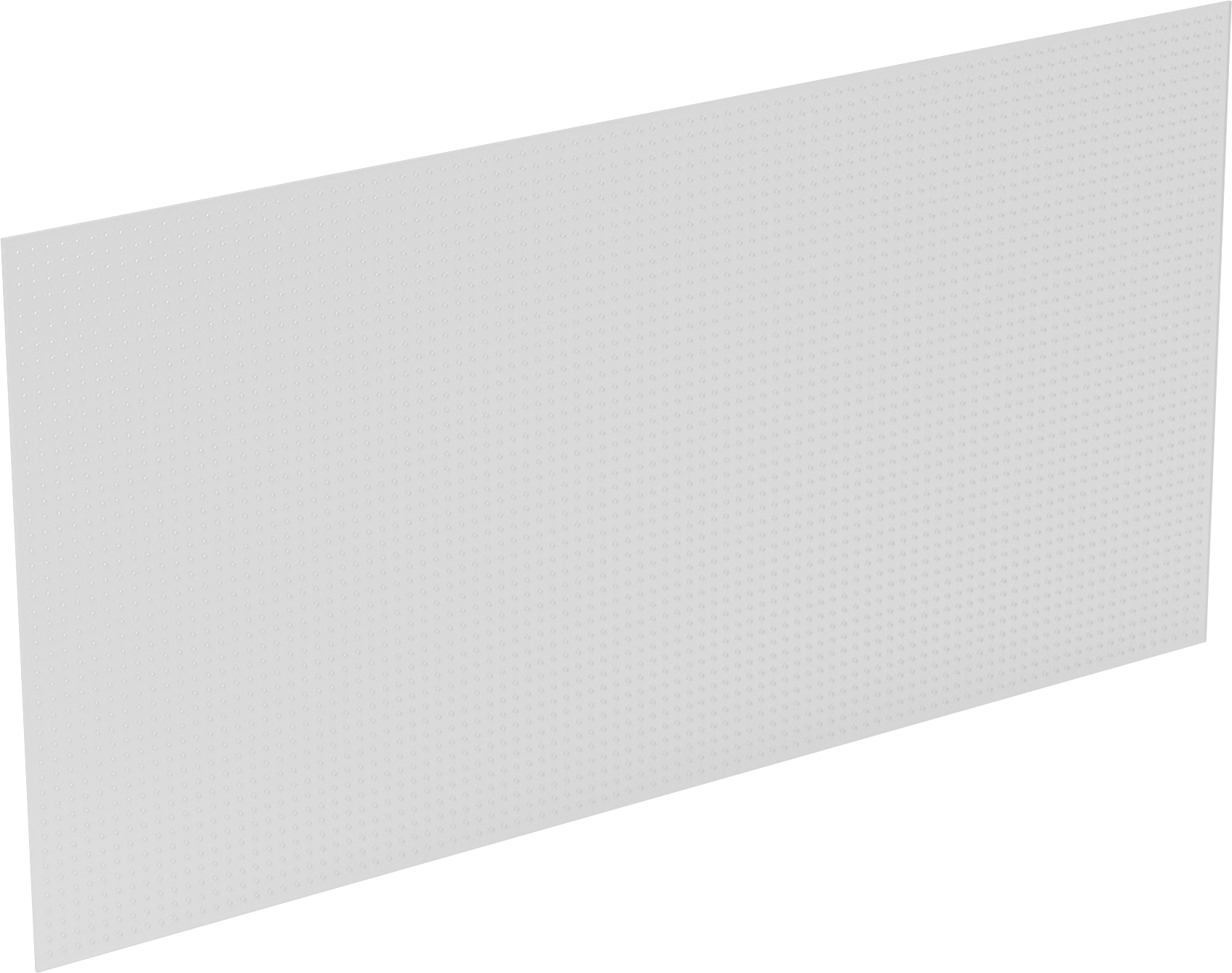 Yarı Şeffaf Plastik Delikli Pano, 9/32" Çapında Delikli, 96 inç Genişlik x 48 inç Toplam Yükseklik — 96", Plastik, 48"