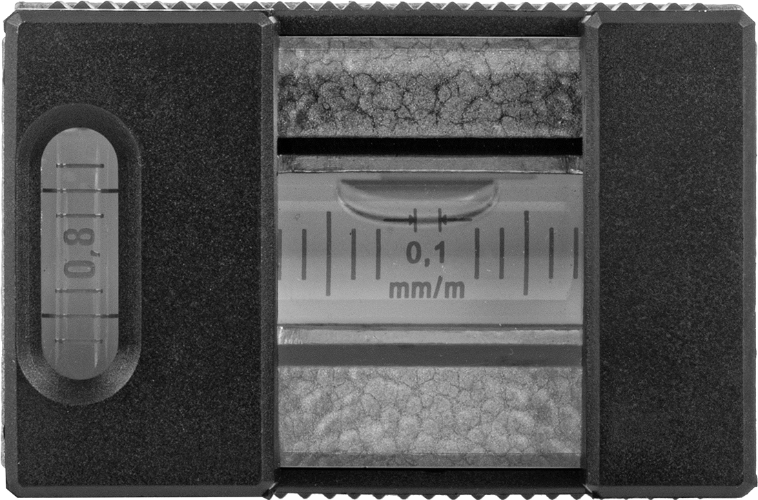 İki Eksenli Hassas Düz Su Terazi, 0.001 in/Fit, 0 dk./0.1" Hassasiyet. 2-3/8" Uzunluk