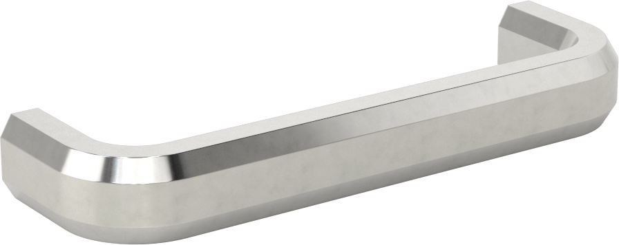 Dişli Delikli Montajlı Çekme Kolu, Oval Tutamak, Mat 303 Paslanmaz Çelik, 112 mm Merkezden Merkeze Genişlik