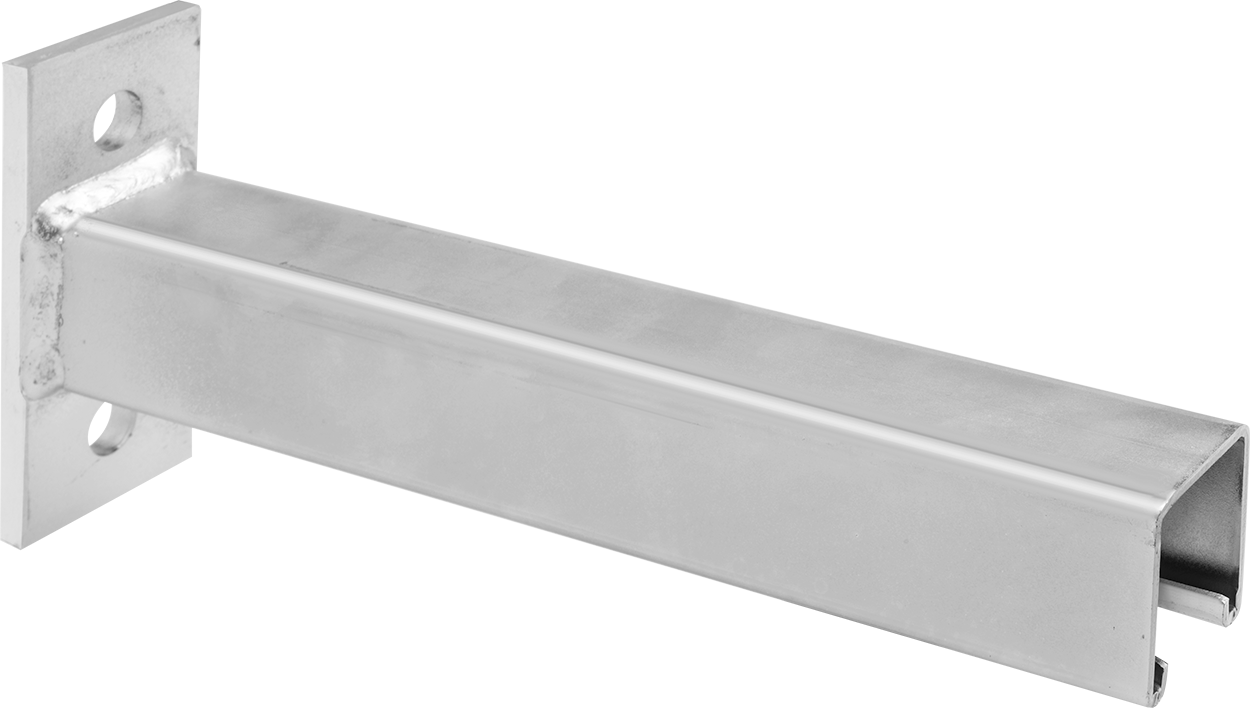Montaj Plakalı Strut Kanalı, Yüzey Montaj Plakalı Katı, 304 Paslanmaz Çelik — Katı, Standart, 304 Stainless Steel, Stainless Steel