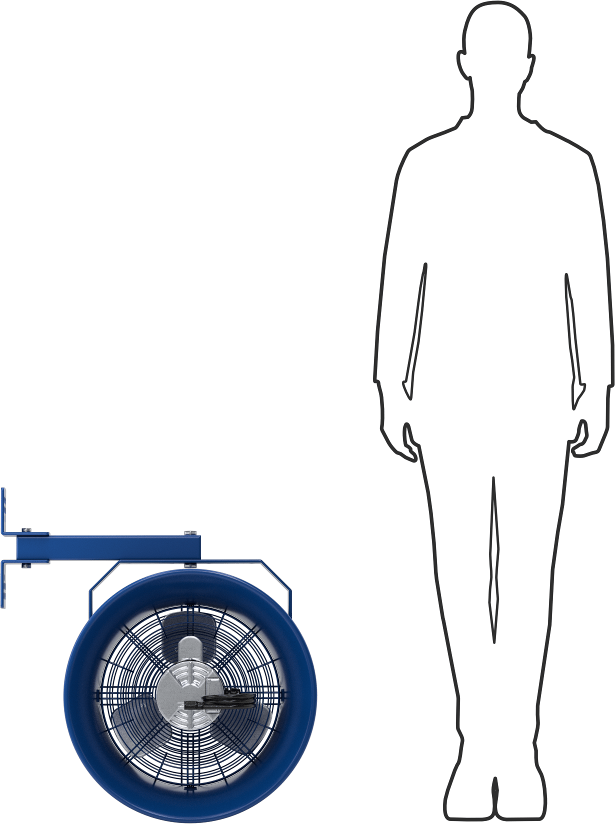 Raf Montajlı Fan, 14" Bıçak Çapı