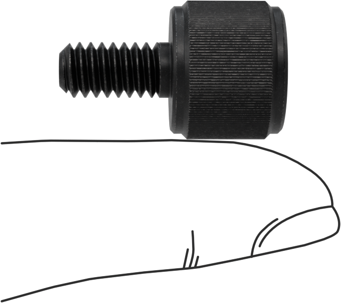 Çelik Tırtıllı Başlı El Vidası, Yüksek Profil, 1/4"-20 Diş Boyutu, 1/2" Uzunluk