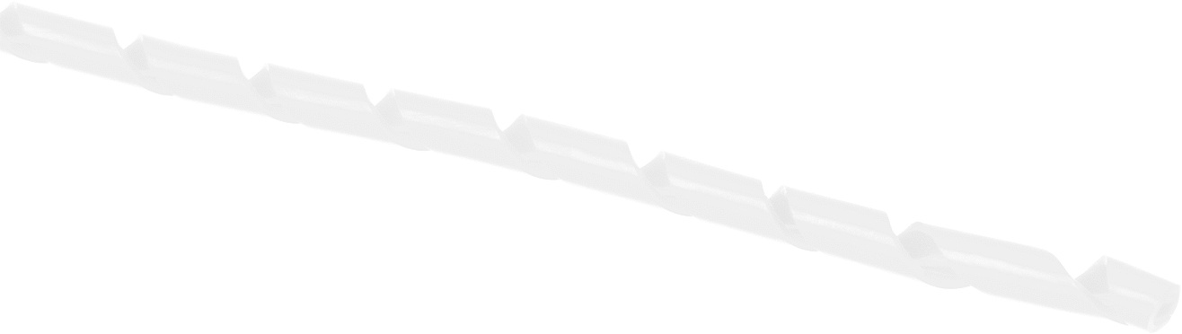 Spiral Tel Kılıf, Silikon Kauçuk, 1/8" İç Çap, Beyaz, 5 Fit Uzunluk — 1⁄8", 3⁄16", Spiral Sargı