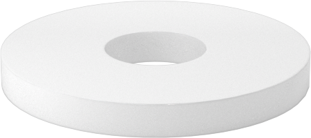 PTFE Plastik Pul, 4 Numaralı Vida Boyutu için, 0.124" İç Çap, 0.375" Dış Çap