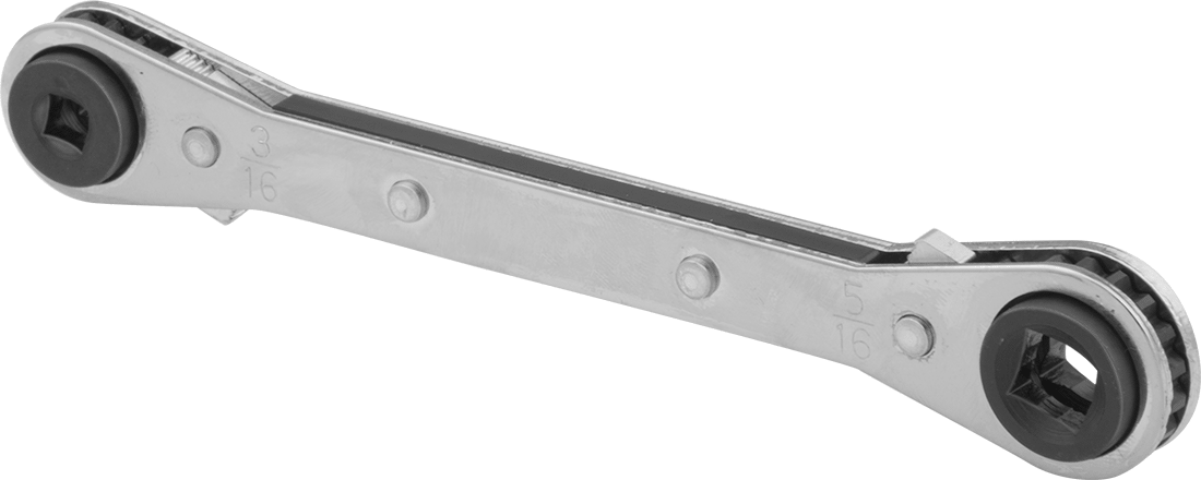 İki Başlı Cırcırlı Kutu Anahtarı, 4 Noktalı Açıklıklar, 3/16" ve 1/4" x 5/16" ve 3/8" Boyut