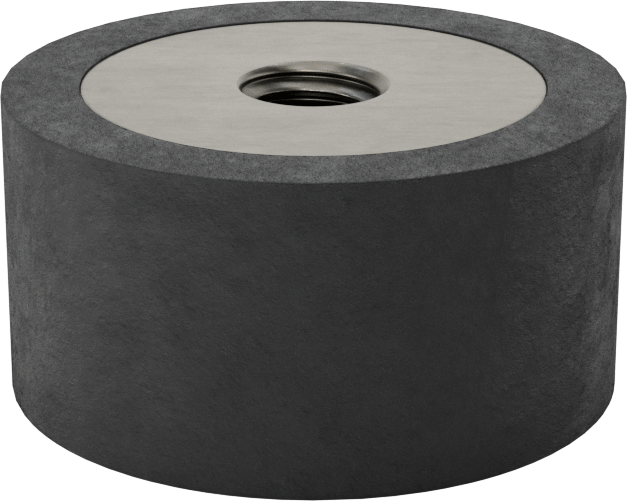 Neopren Titreşim Sönümleyici Sandviç Montaj, M6 x 1 mm Dişli Çelik Ek Parçalı, 210 lbs. Kapasite
