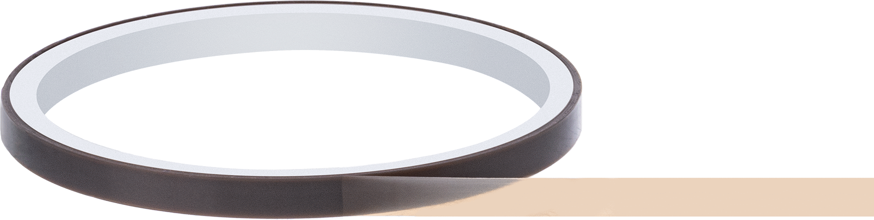 Teflon® PTFE'den Üretilmiş Düşük Sürtünmeli Bant, 0.004 inç Kalınlık, 1/4" Genişlik, 15 Fit Uzunluk
