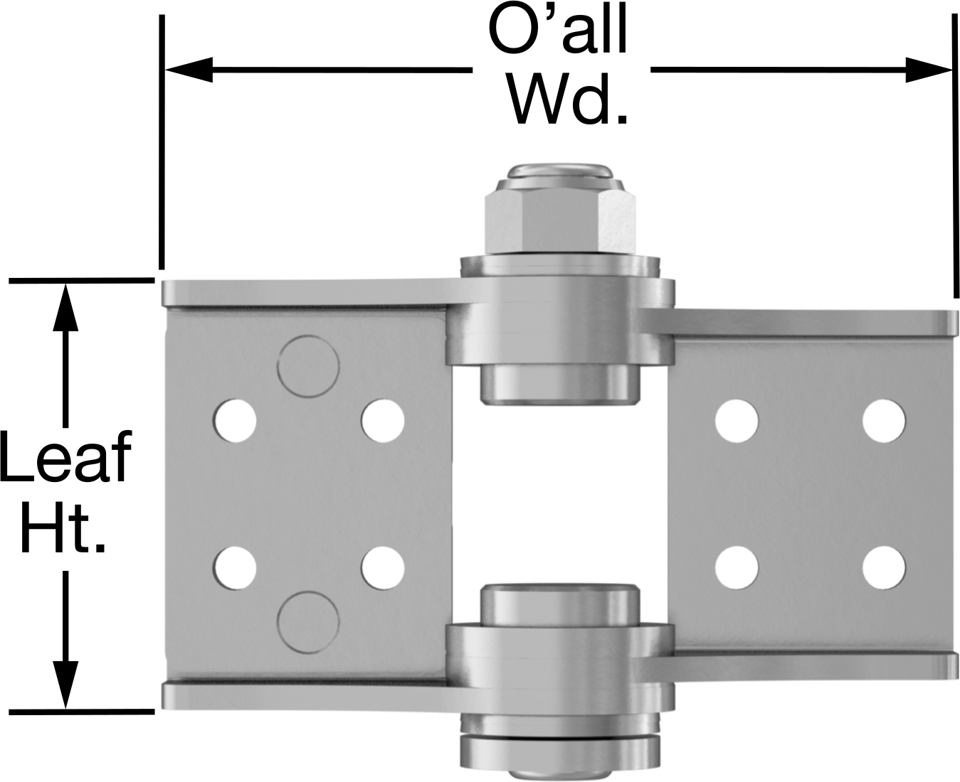Ayarlanabilir Sürtünmeli Menteşe, 430 Paslanmaz Çelik, 1-11/16" x 1-1/8" Kapı Kanadı — Derecelendirilmemiştir, 430 Stainless Steel, Stain…