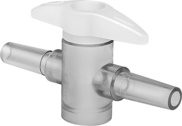 Luer-Lock Bağlantı Parçaları ile Açma/Kapama Vanası, Polikarbonat Gövde, Erkek x Erkek — Plastic, Polycarbonate, Luer Lock, Plastic, Poly…