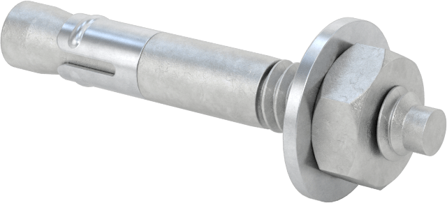 Beton için Galvanizli Çelik Kamalı Dübeller, 1/4" Çap, 1-3/4" Uzunluk