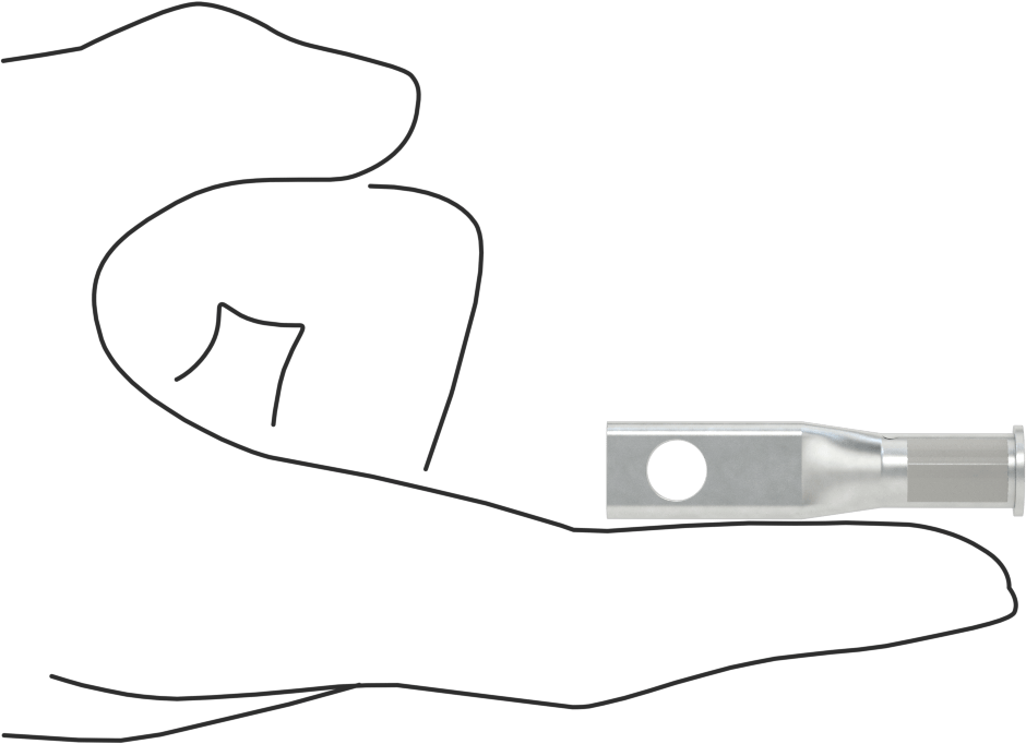 Çift Sıkmalı Sıkıştırma Pabucu, 1 Delik, Kalay Kaplı Alüminyum, 6 AWG ve 1/4" Vida Boyutu için