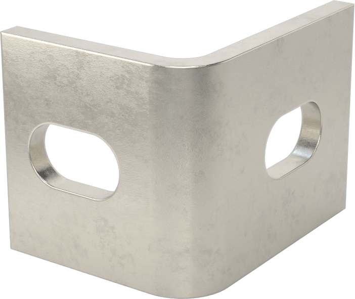 Köşe Makine Braketi, 2 adet montaj yuvalı, 316 Paslanmaz Çelik, 1-1/4" x 1" x 1"