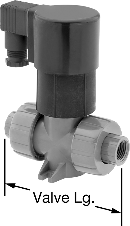 Kimyasallar için Solenoid Açma/Kapama Valfi, Açık Gri CPVC Gövde