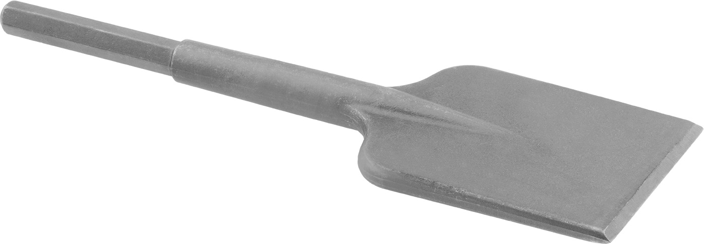 Kaldırım Kırıcı Çekiç için Keski Ucu, 1-1/8" Altıgen Şaft, 5" Genişlikte Asfalt Kesici Bıçak — 1 1⁄8", Altıgen, 17"
