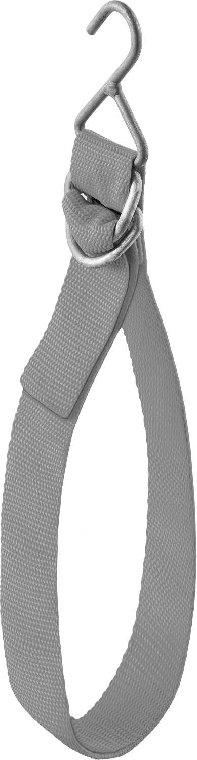 Kanca Montajlı Askı, 6 fit uzunluğunda kayışlı, 1/2" Genişlik x 2-3/4" Yükseklik Kanca — Kanca, Tavan, Halkalı Bağlantı