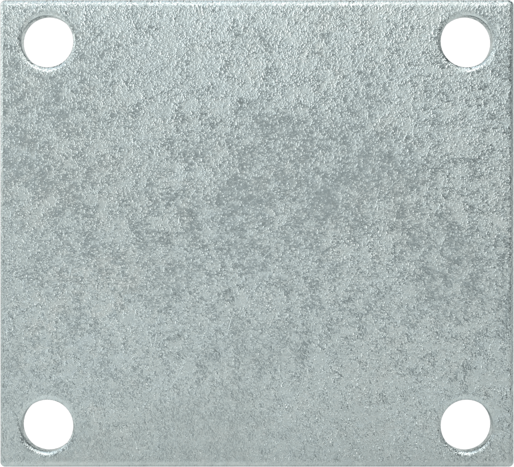 5-1/2" x 5" Montaj Plakalı Tekerlek, Samson, 6" Çaplı Siyah Kauçuk Tekerlekli Sert