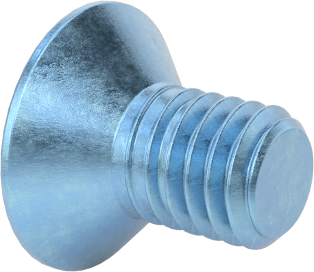 Mavi Boyalı Alaşımlı Çelik Altıgen Soketli Havşa Başlı Vida, Çinko Kaplamalı, M3 x 0.5 mm Diş Boyutu, 5 mm Uzunluk