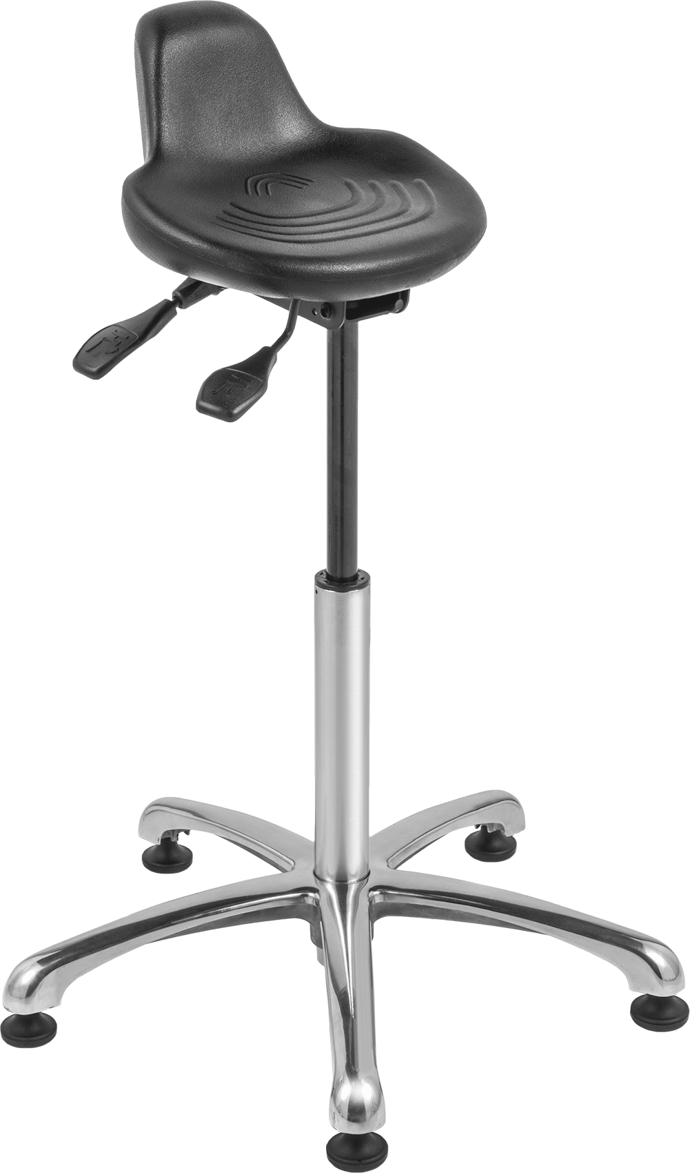 Masa Taburesi, Tezgahlar ve Tezgahlar, Temiz Oda, 22"-32" Yükseklik x 13-1/4" Genişlik Poliüretan Koltuk — Rise Up and Down, Swivel, Tilt…