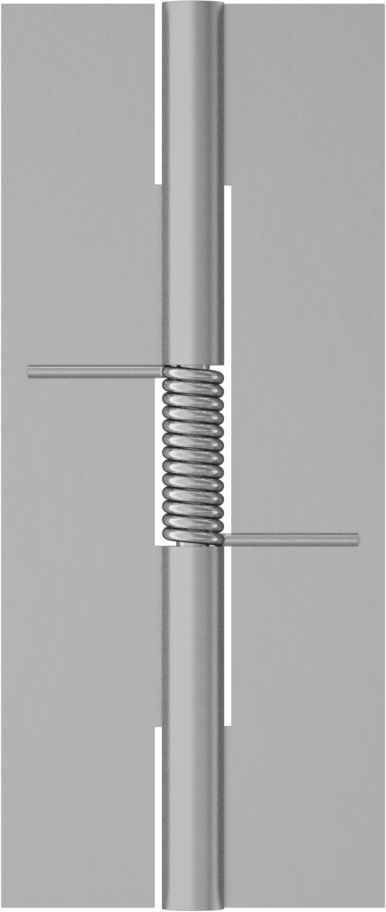 Yaylı Menteşe, Kendinden Kapanan, Alüminyum, 2-1/2" x 17/32" Kapı Kanadı