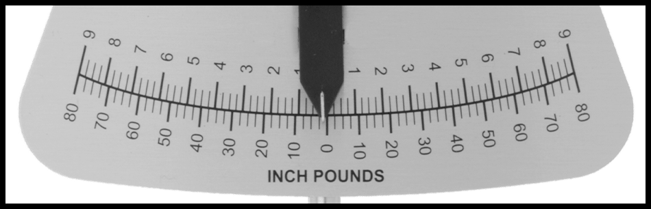 Yatay Ölçekli Tork Ölçer Anahtarı, 1/4" Kare Tahrik, 0 - 80 in.-lbs. ve 0 - 9 NM Tork