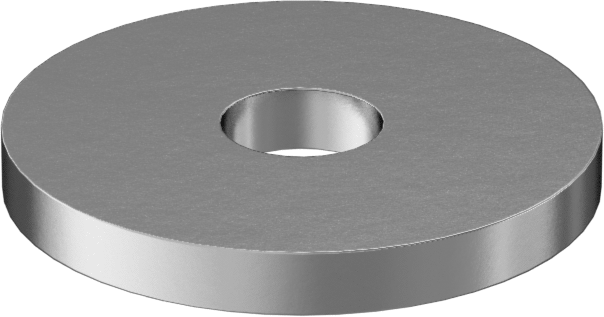 Çinko Kaplamalı Çelik ASME Pul, 0 Numaralı Vida Boyutu için, Geniş ASME Tanımı — 0.250", Çelik, Düz