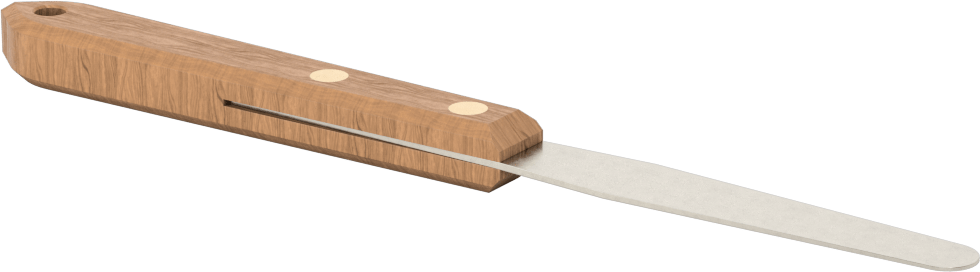 Konik Bıçaklı Paslanmaz Çelik Spatula, 7" Uzunluk