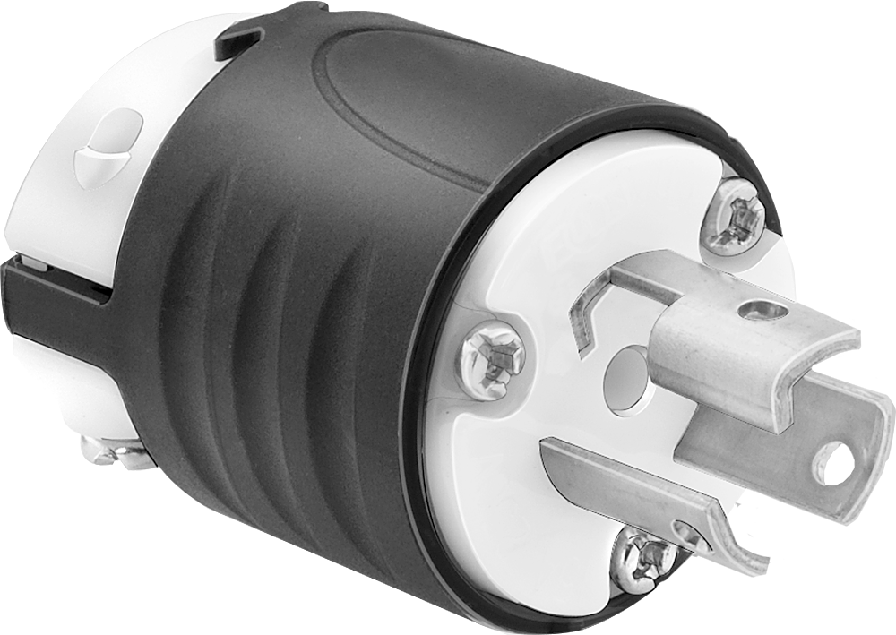 Döndürerek Kilitleme Konektörü, Üç Bıçaklı Düz Fiş, Topraklanmış, NEMA L7-15 — 277V AC, 15A, Erkek
