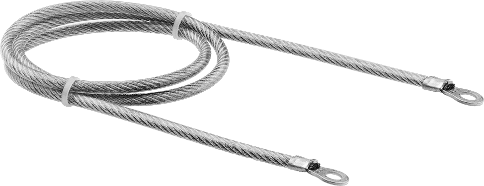 Bağlantı ve Topraklama Kelepçesi, 3' Yalıtımlı Kablolu, Halka Terminali x Halka Terminali — 3 ft., Yapıştırma, Topraklama, 2