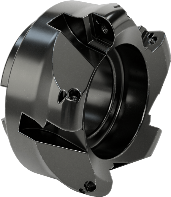 1-7/8" Kalınlık x 3-1/2" Çap Değiştirilebilir Karbür Uçlu Freze Bıçağı için Freze Tutucu — Yüzey Frezeleme, Düz Yüzey, Kare, 3 1⁄2", 5