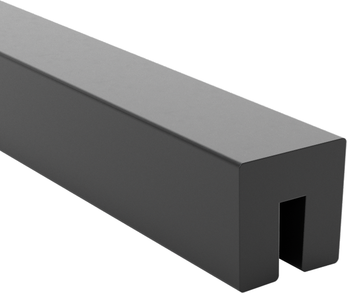 Neopren Kauçuk Kenar Çıtası, 1/16" Genişlik x 5/32" İç Yükseklik — 1⁄16", Siyah, 1⁄4"
