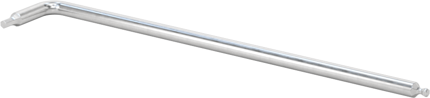 Paslanmaz Çelik Açılı Tahrikli Top Uçlu Altıgen L Anahtarı, 1.5 mm Tahrik Boyutu, 3-9/16" Toplam Uzunluk