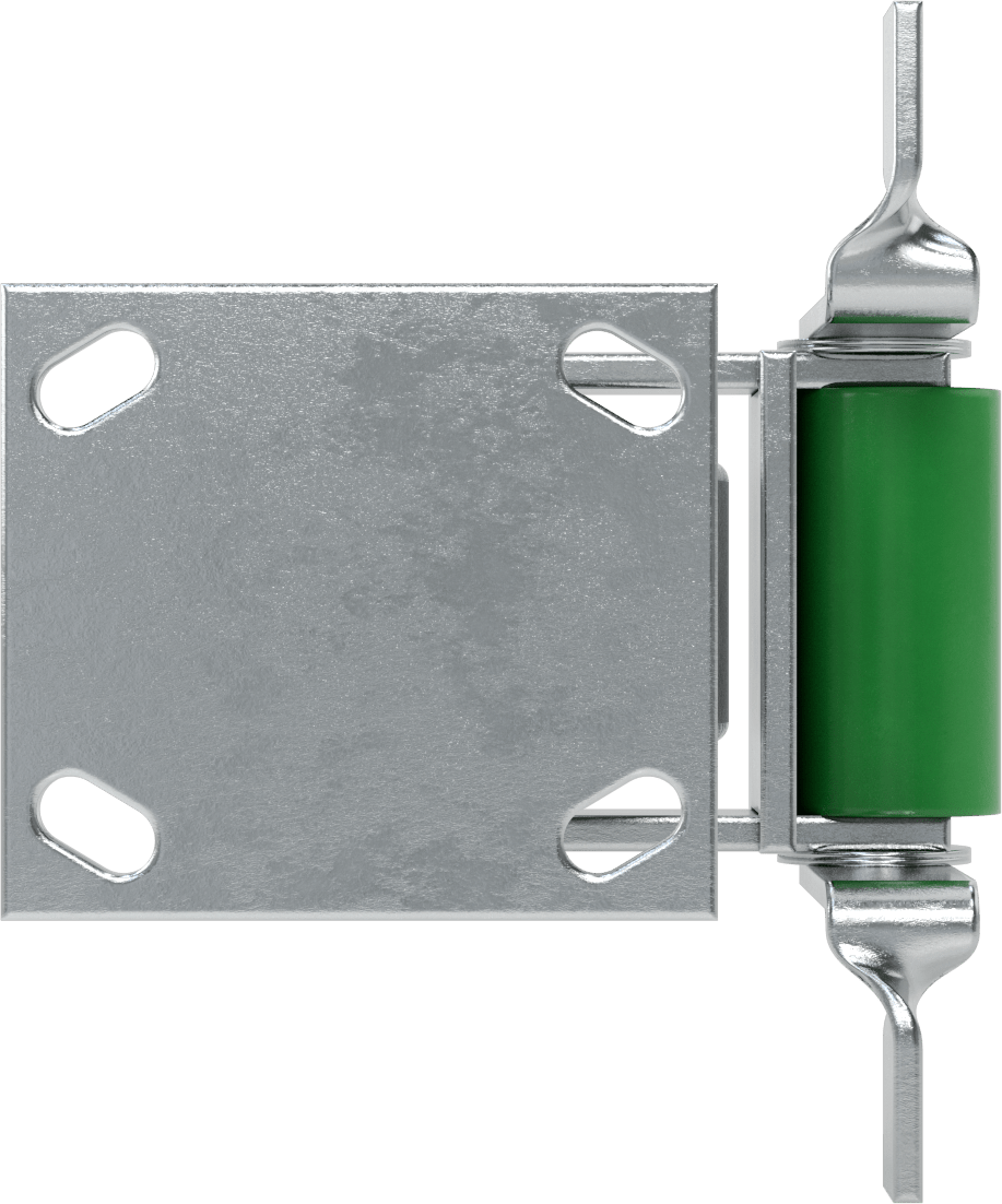 4-1/2" x 4" Plakalı Yüksek Kapasiteli Spartan Tekerlek, Frenli ve 5 inç Çapında Açık Rulmanlı Metal Tekerlekli Sabit