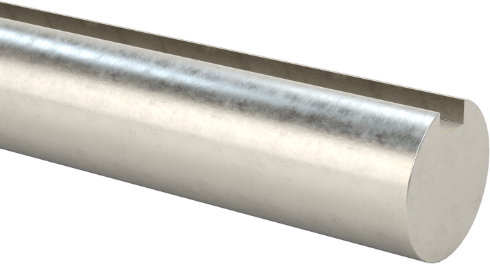 304 Paslanmaz Çelik Anahtarlı Döner Mil, Tam Anahtarlı, 10 mm Çap, 1000 mm Uzunluk