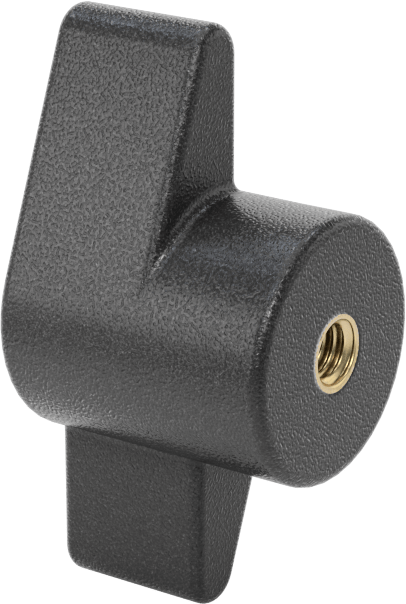 İki Kollu Topuz, Plastik, M4 x 0.7 mm Dişli Delik, 35 mm Baş Genişliği