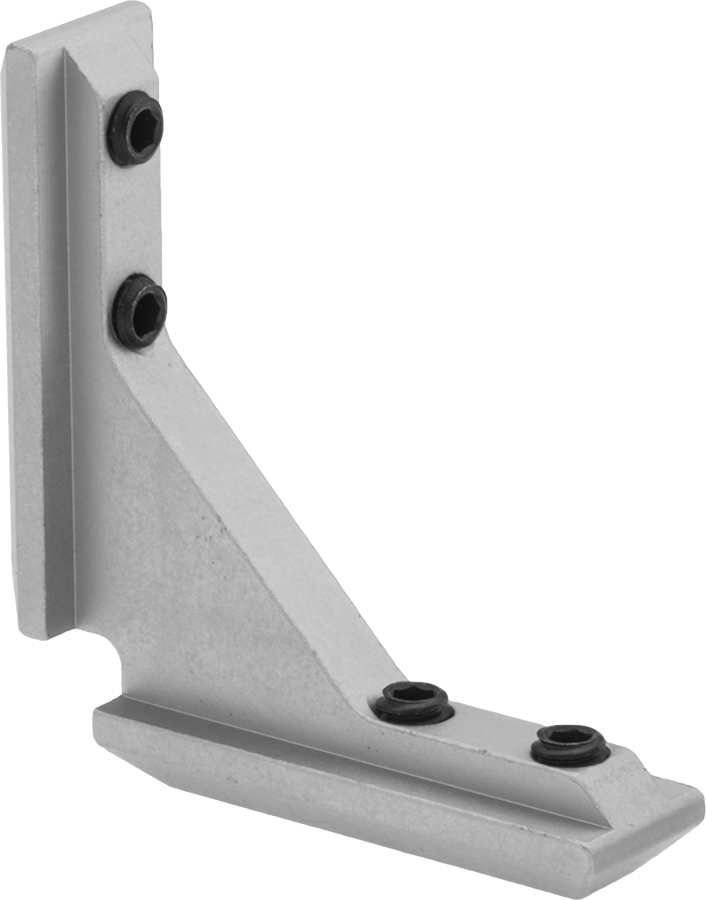 T-Yivli Çerçeve, Uzatılmış Köşe Gizli Braket, 2.5" Uzunluk — Gizli, Gümüş, 1⁄4"-20