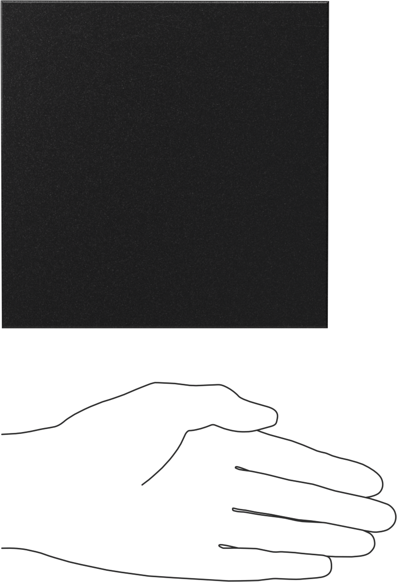 Geri Dönüştürülmüş Kaygan UHMW Polietilen Levha, Antistatik, 6" x 6", 1/4" Kalınlık