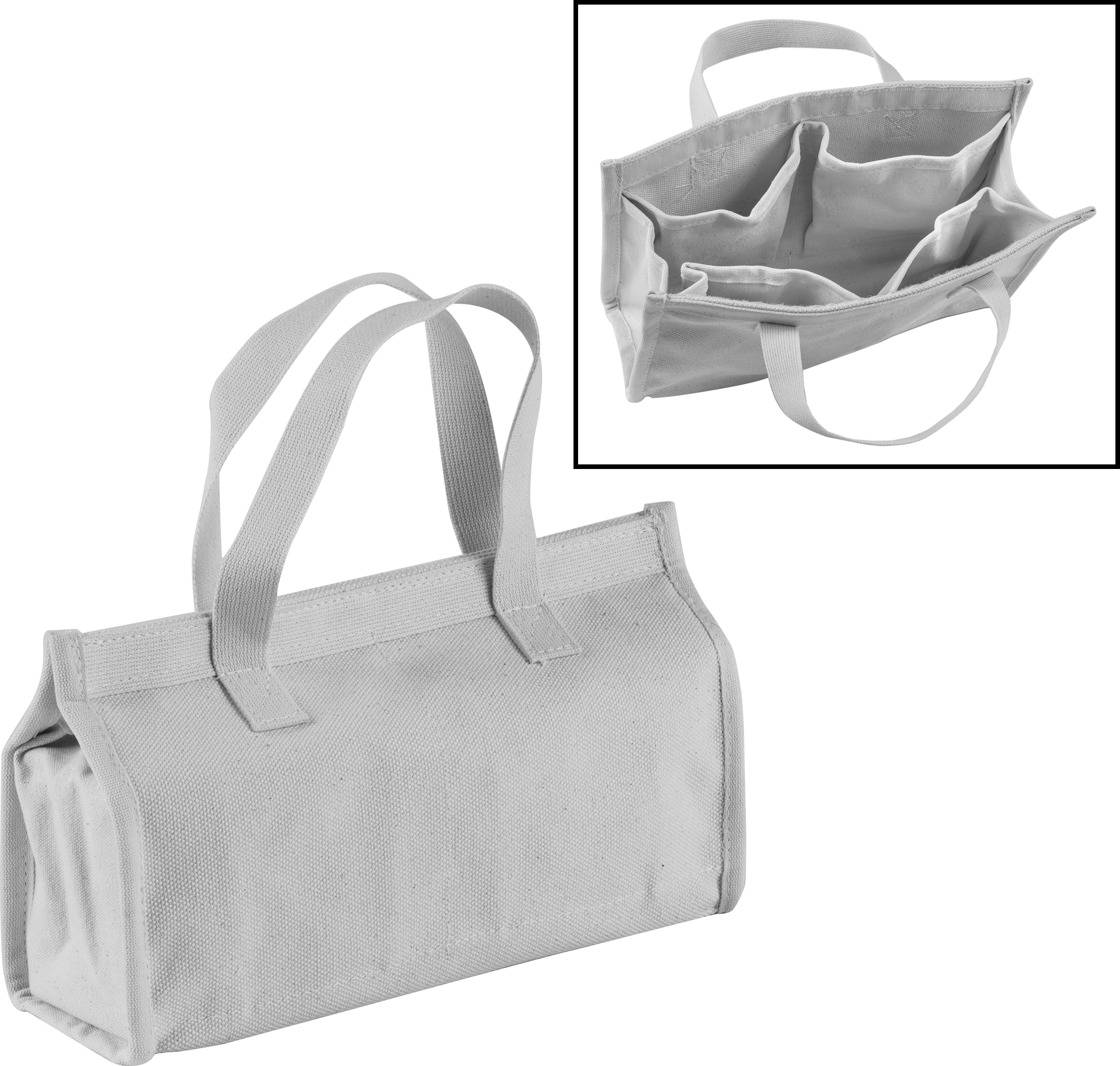 Cırt Cırtlı Kapatmalı Alet Çantaları, 13" x 4" x 8" Toplam Boyut, 5 Bölme